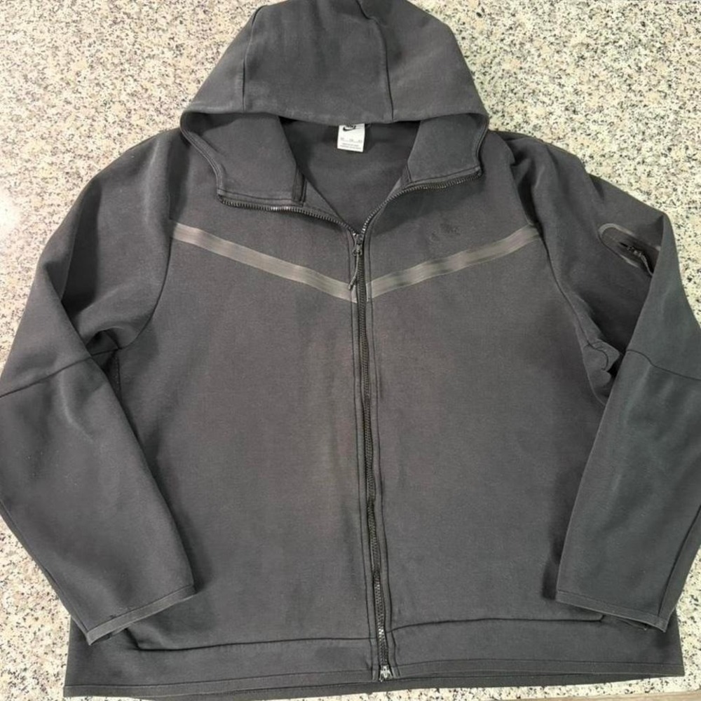 Nike Tech Fleece Black Retro Sportswear Zip Hoodie XXL